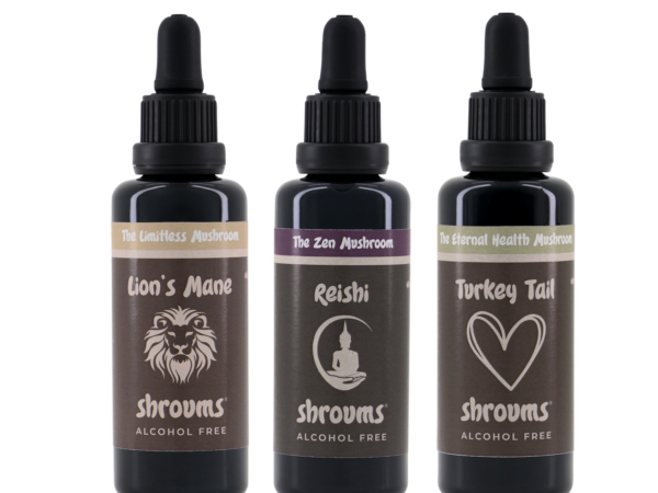 turkey tail, reishi, lions mane alcohol free